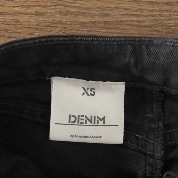 American Apparel Grey Denim Mini Skirt Pencil Skirt High Waisted - Picture 4 of 5